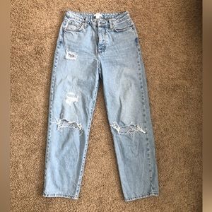 Forever 21 Premium Ripped Mom Baggy 90s Boyfriend Jeans Women 24